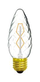 015029040  Rustica Dimmable Candle Twisted/S E27 Clear 40W